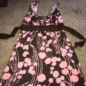 Pink and brown dress